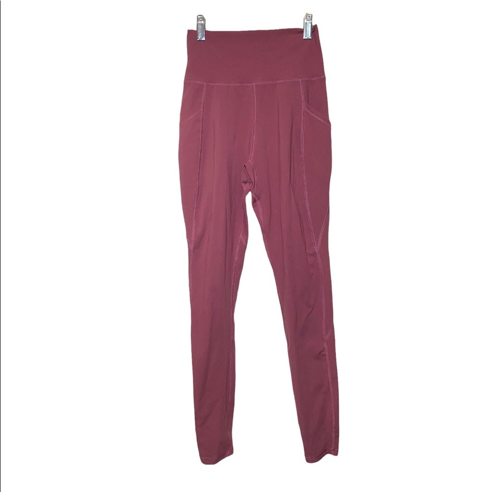Alphalete Plum Compression Athletic Leggings Yoga Workout S